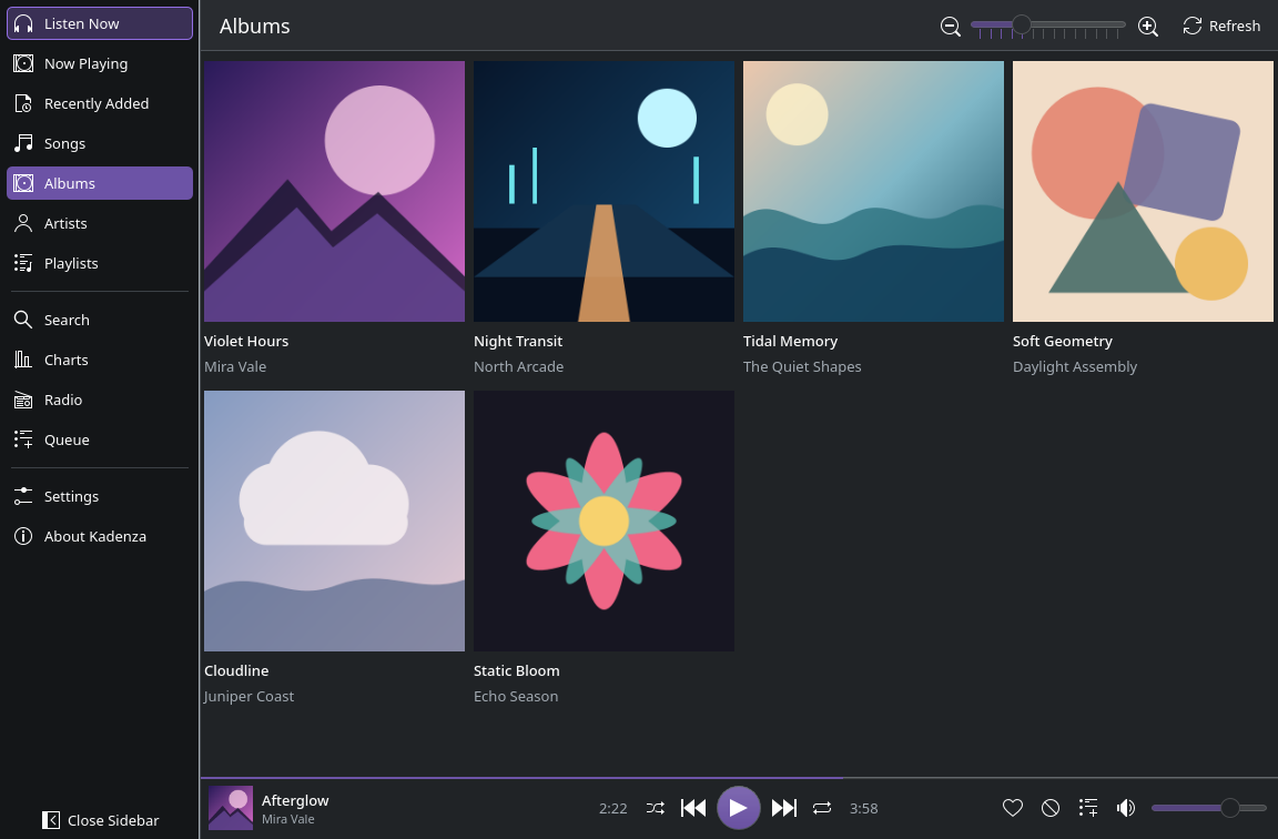 Kadenza Albums view